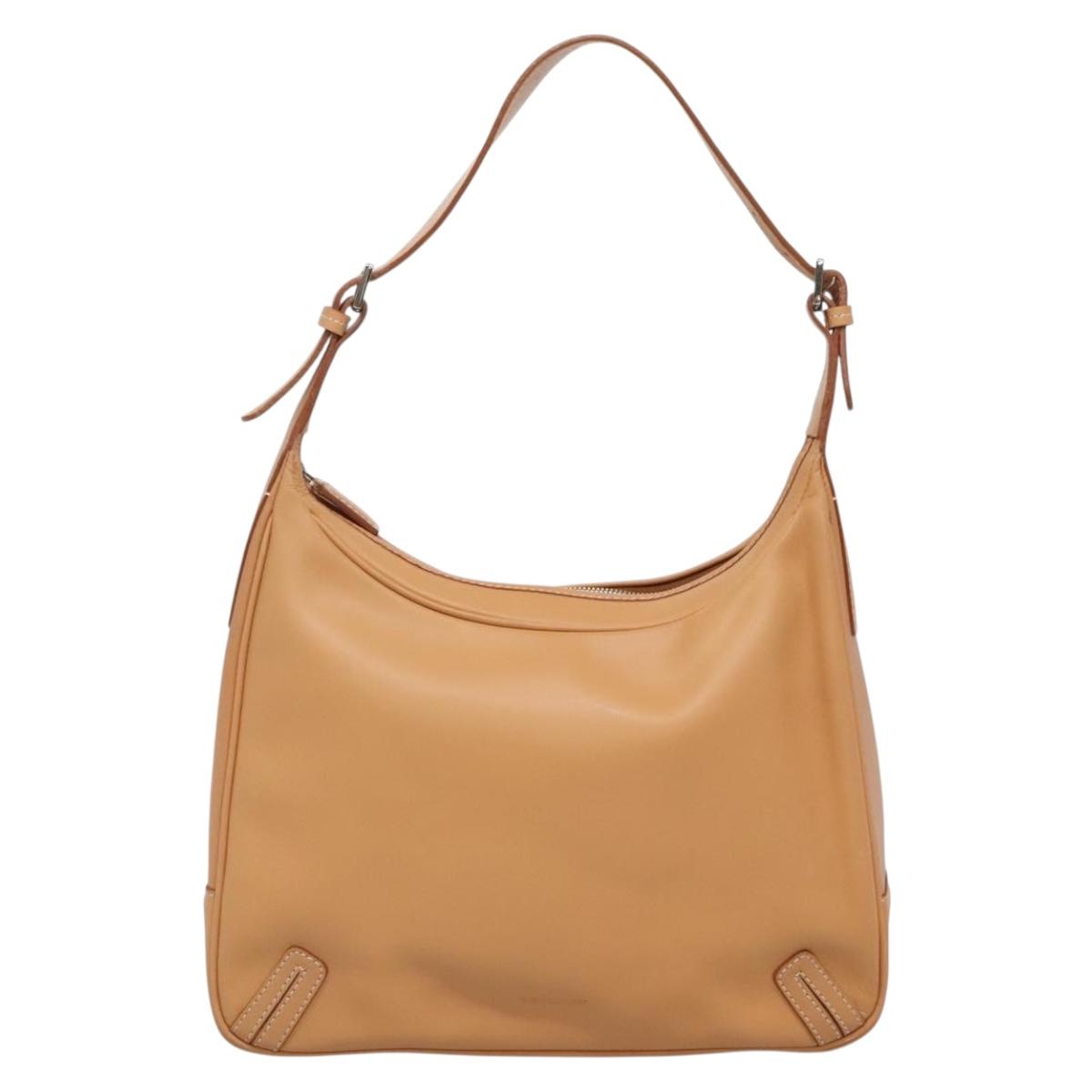 Burberry Nova Check Shoulder Bag Leather Beige Leather Shoulder Bag