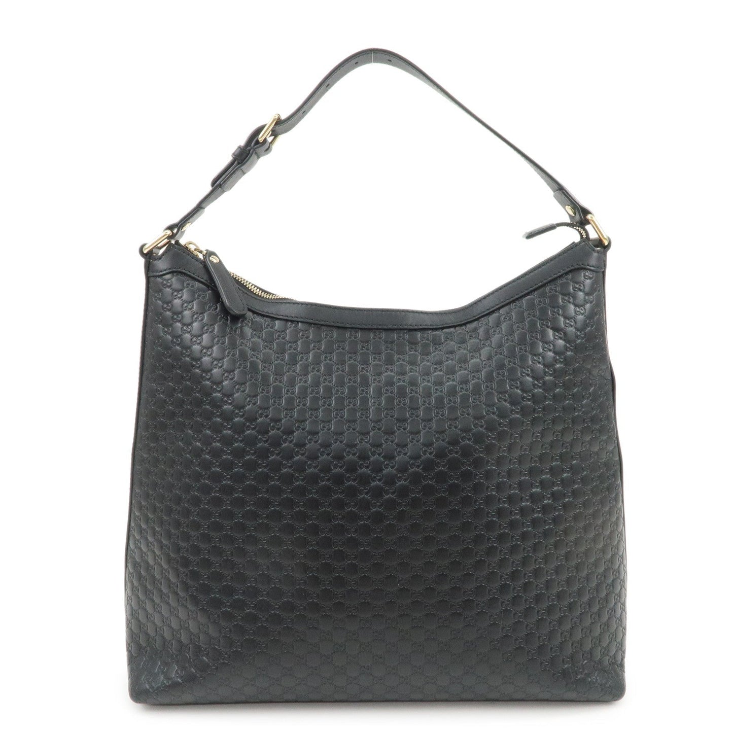 GUCCI Micro Guccissima Leather Shoulder Bag Hand Bag Black 449732