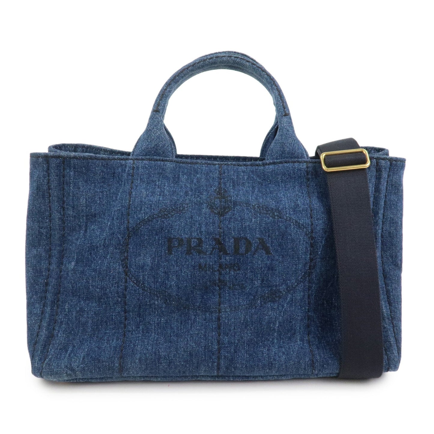 Tote Bag Canapa 2Way Bag Shoulder Bag Denim Navy Large