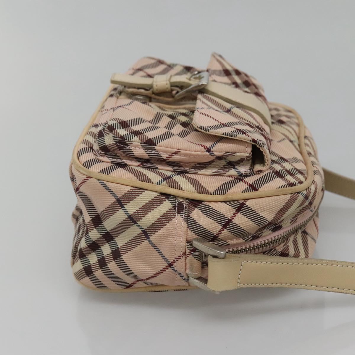 Burberry Label Synthetic Shoulder Bag Blue Pink