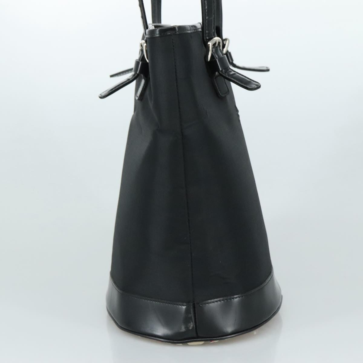 Burberry Nova Check Tote Bag Leather Black Tote Bag 2