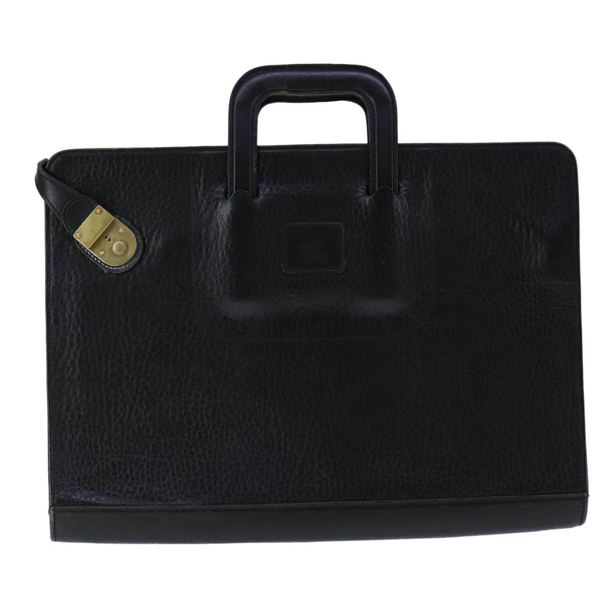 Burberry Briefcase Bag Leather Black Travel Bag