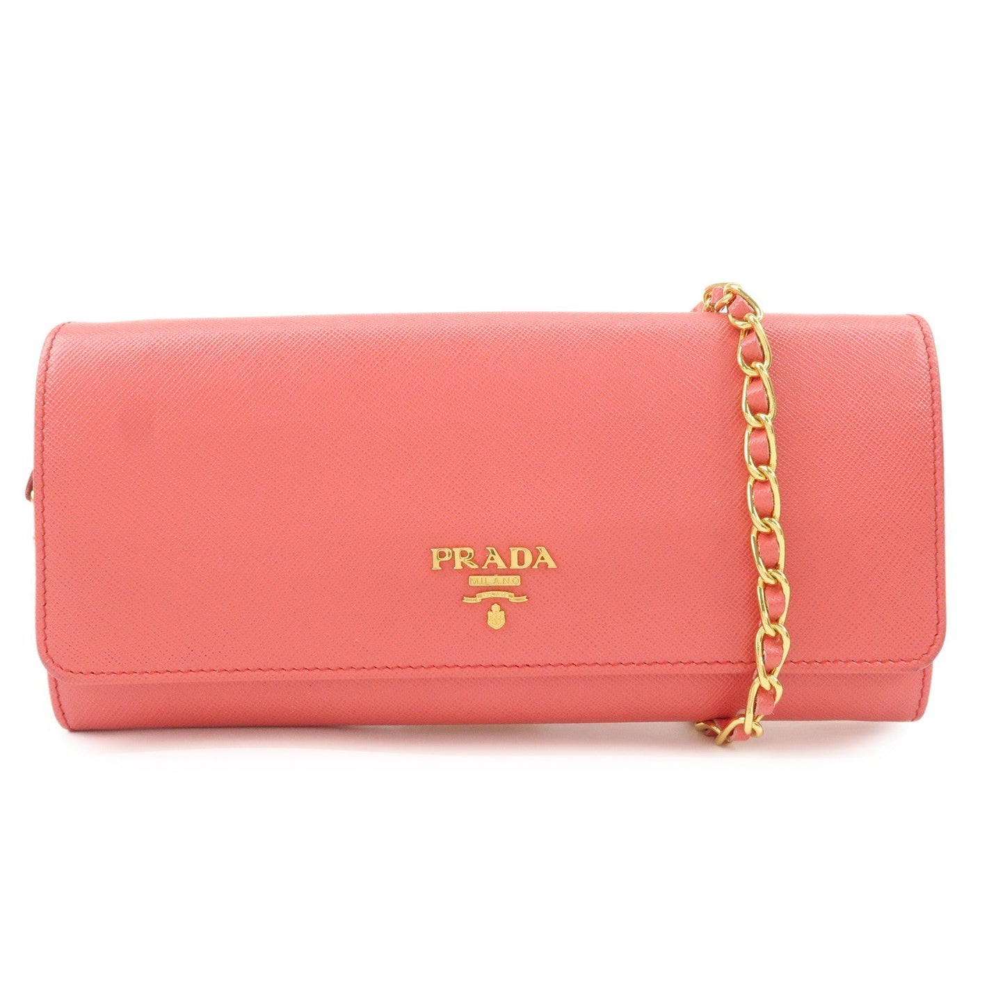 Shoulder Bag Strap Wallet d Metal Saffiano Pink