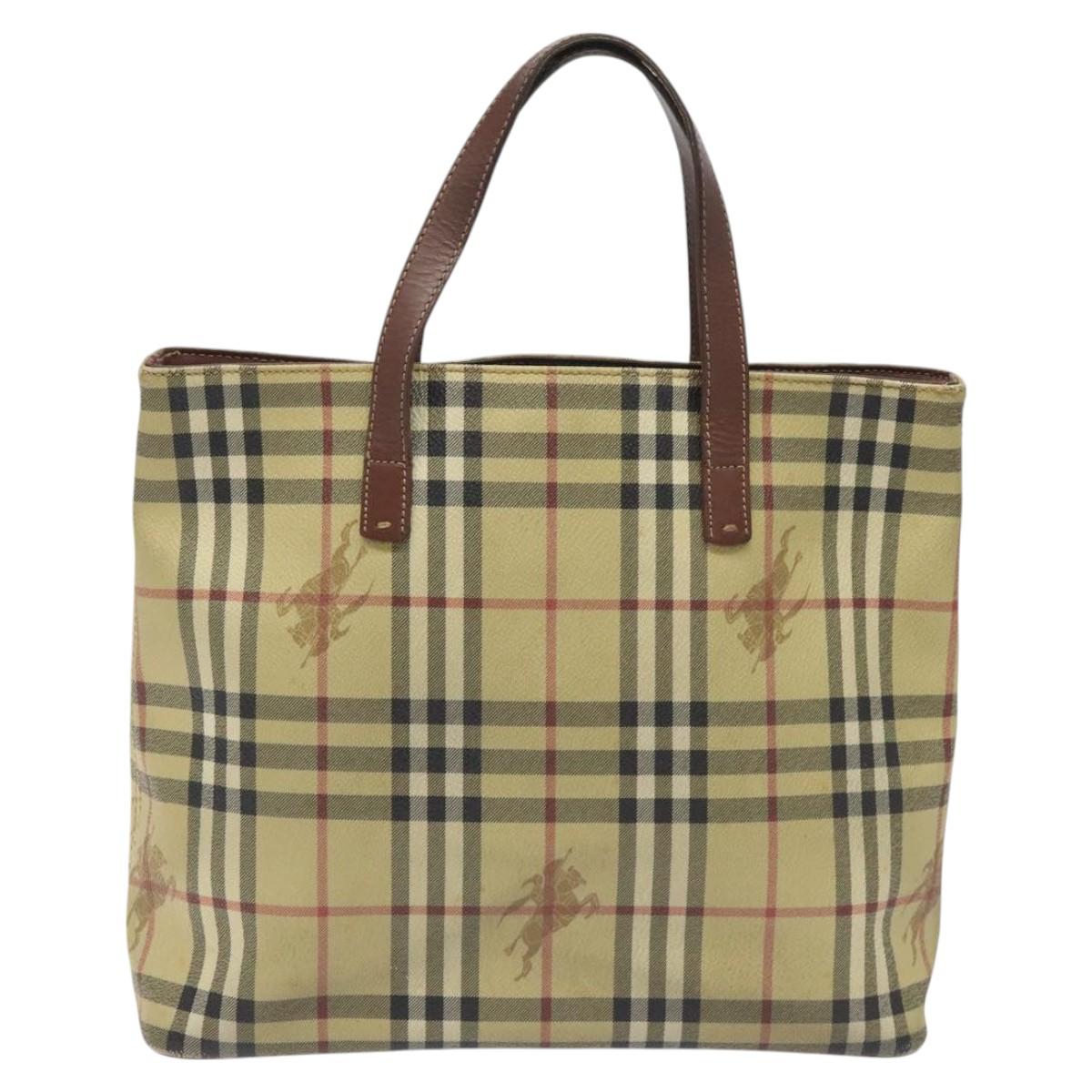 Burberry Nova Check Tote Bag Canvas Beige Tote Bag 19