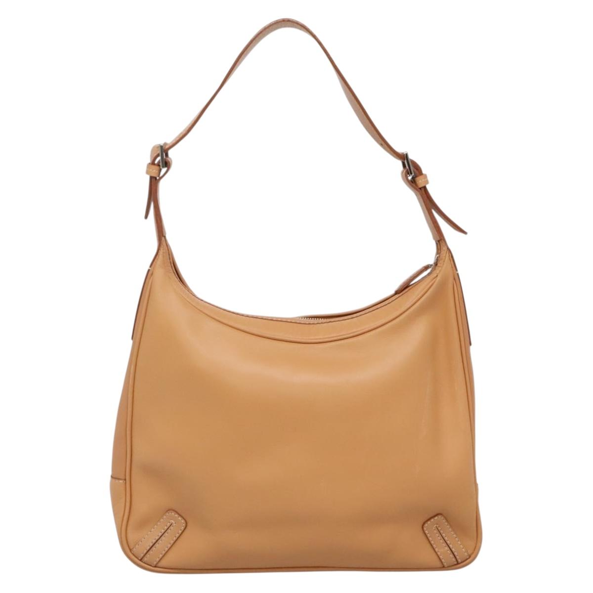 Burberry Nova Check Shoulder Bag Leather Beige Leather Shoulder Bag