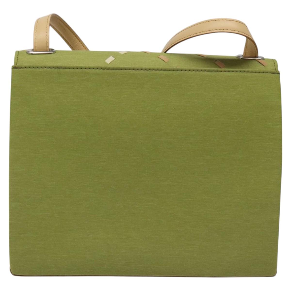 Burberry Shoulder Bag Canvas Green