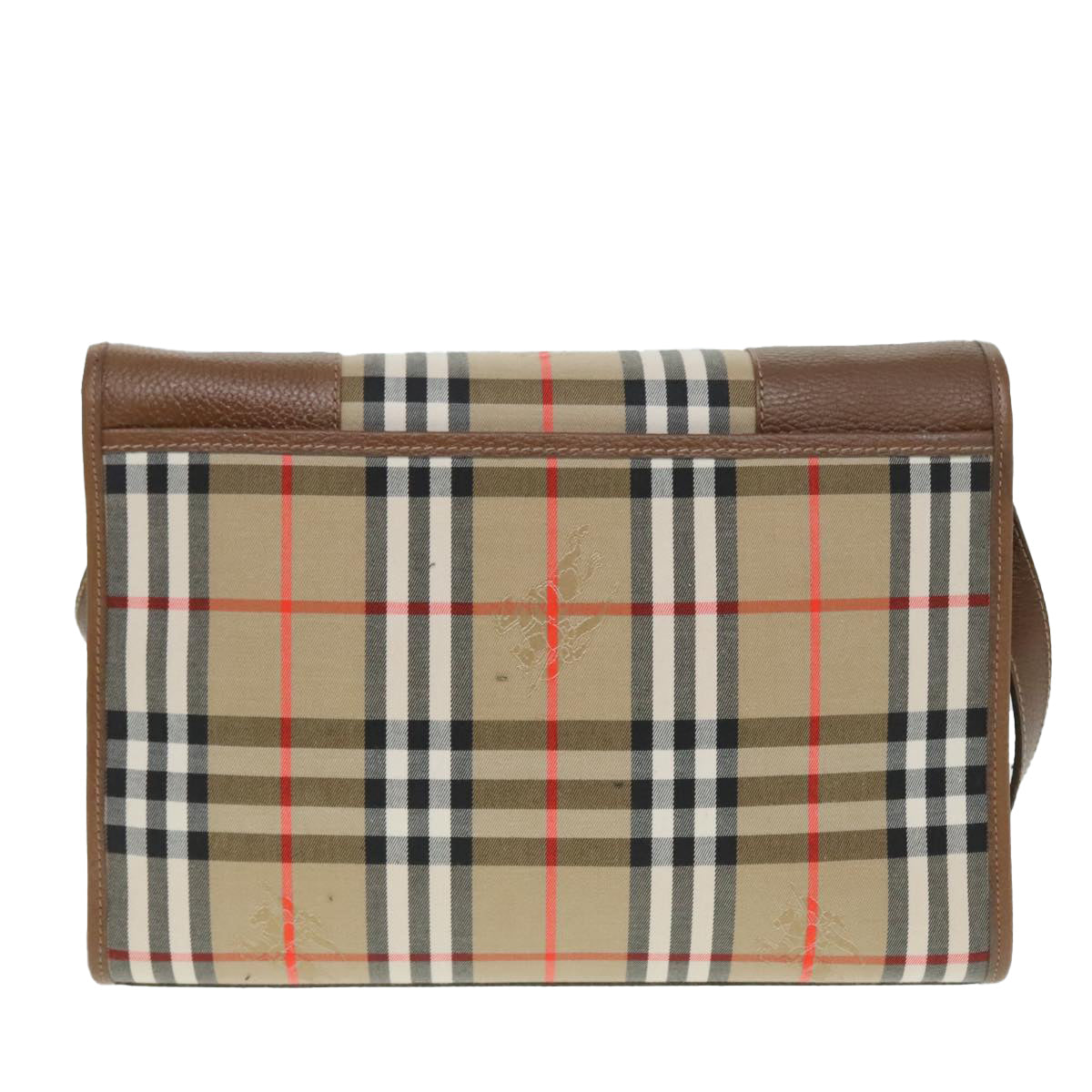 Burberry Nova Check Shoulder Bag Canvas Beige Shoulder Bag 86