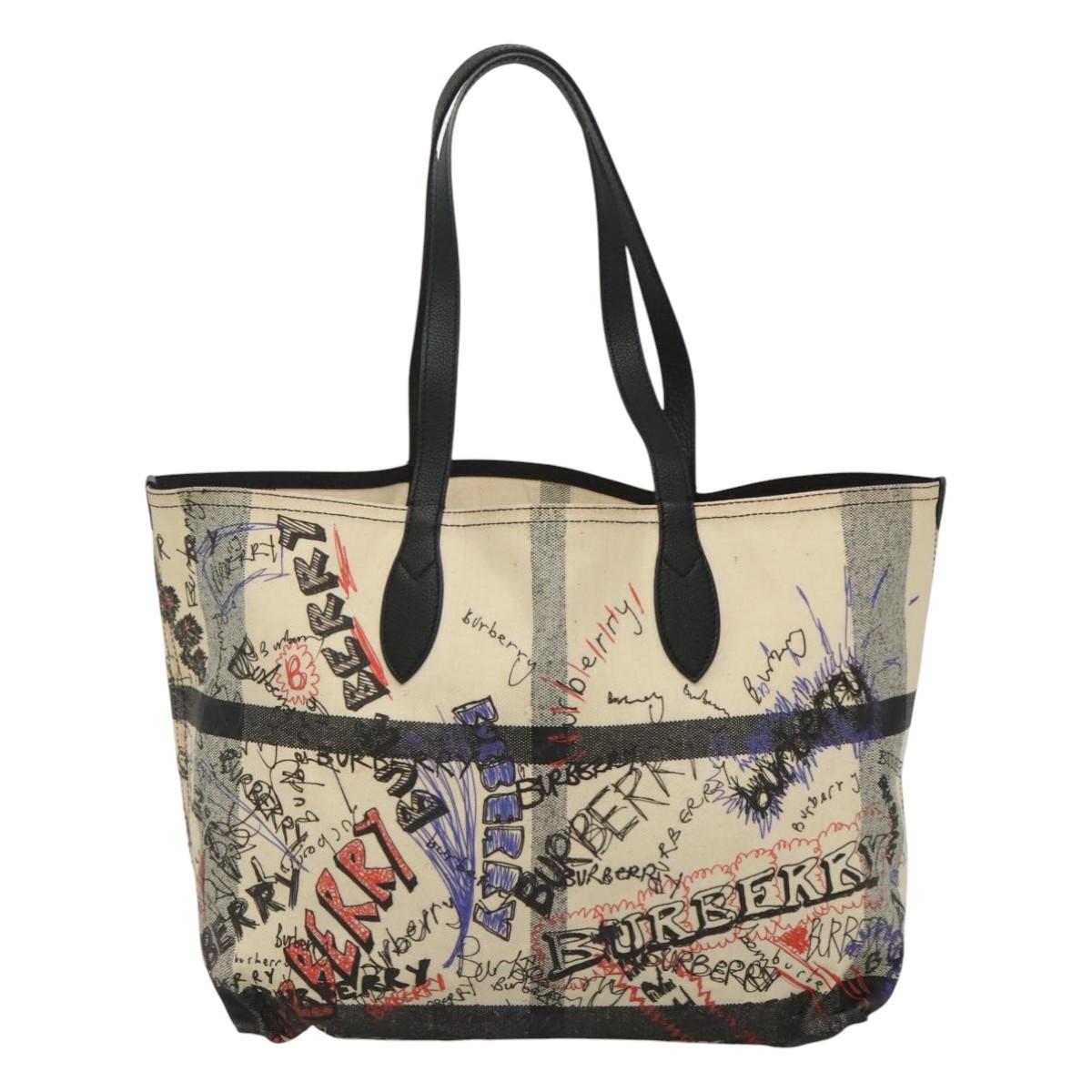 Burberry Tote Bag Canvas White