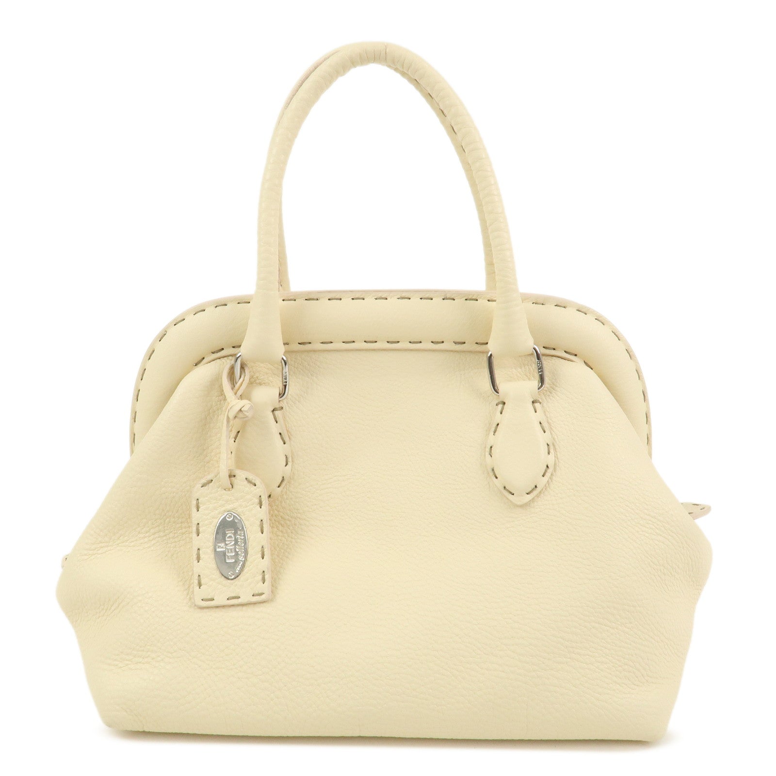 Selleria Boston Bag Hand Bag Leather Cream Handbag