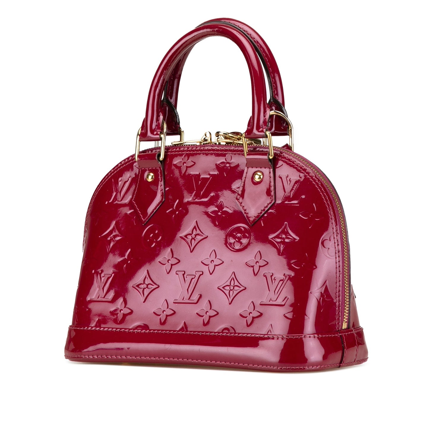 Red Louis Vuitton Monogram Vernis Alma BB Satchel