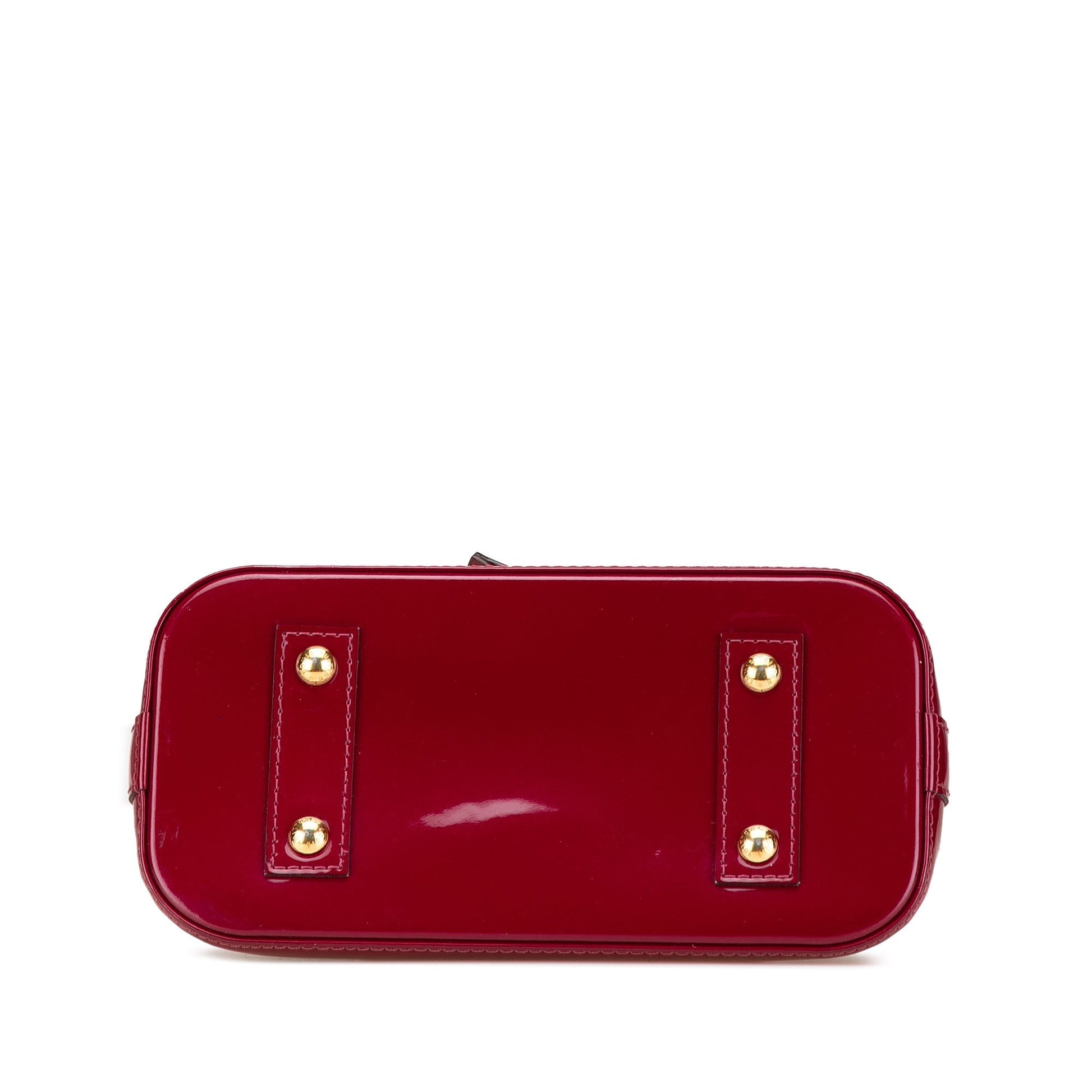 Red Louis Vuitton Monogram Vernis Alma BB Satchel