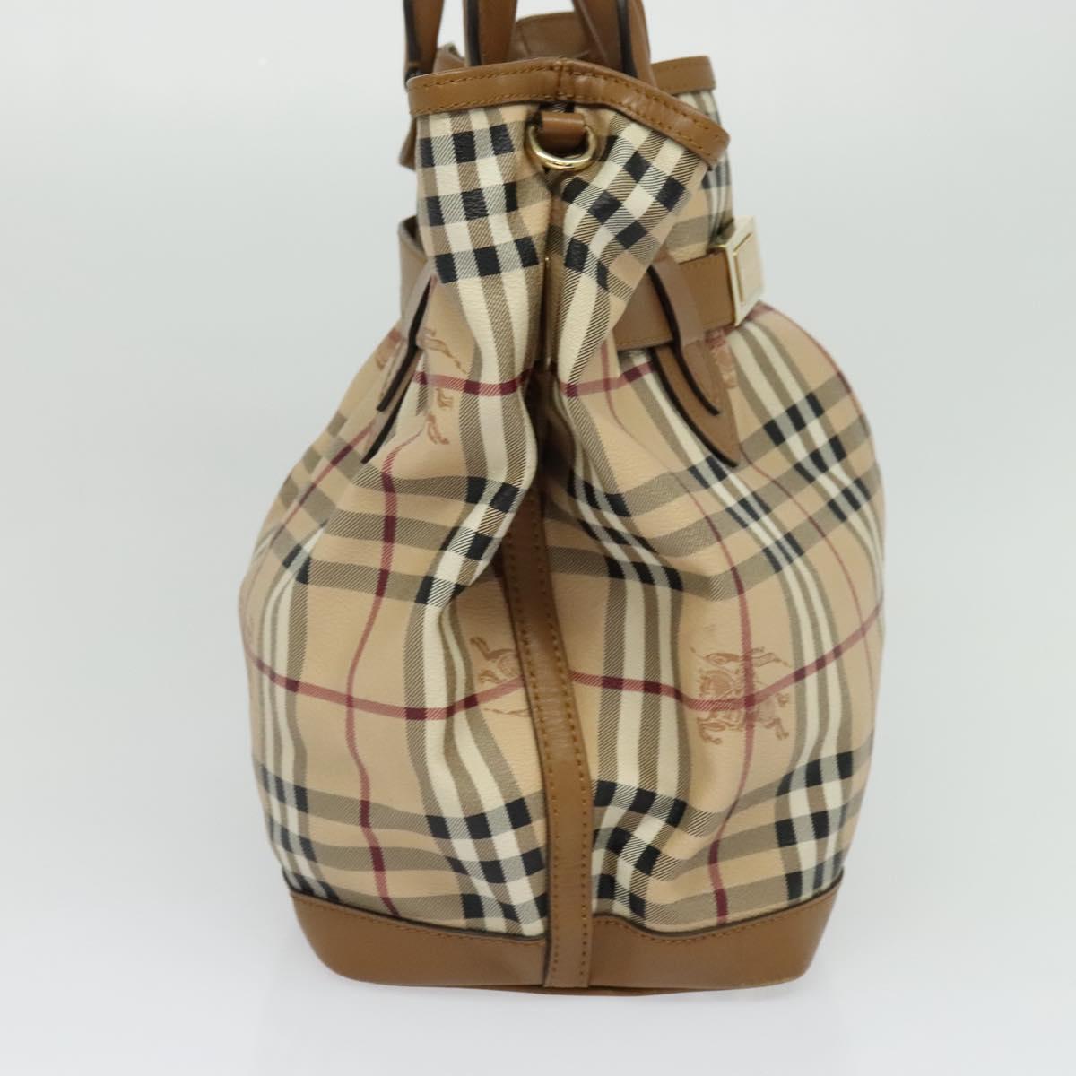 Burberry Nova Check Tote Bag Canvas Beige