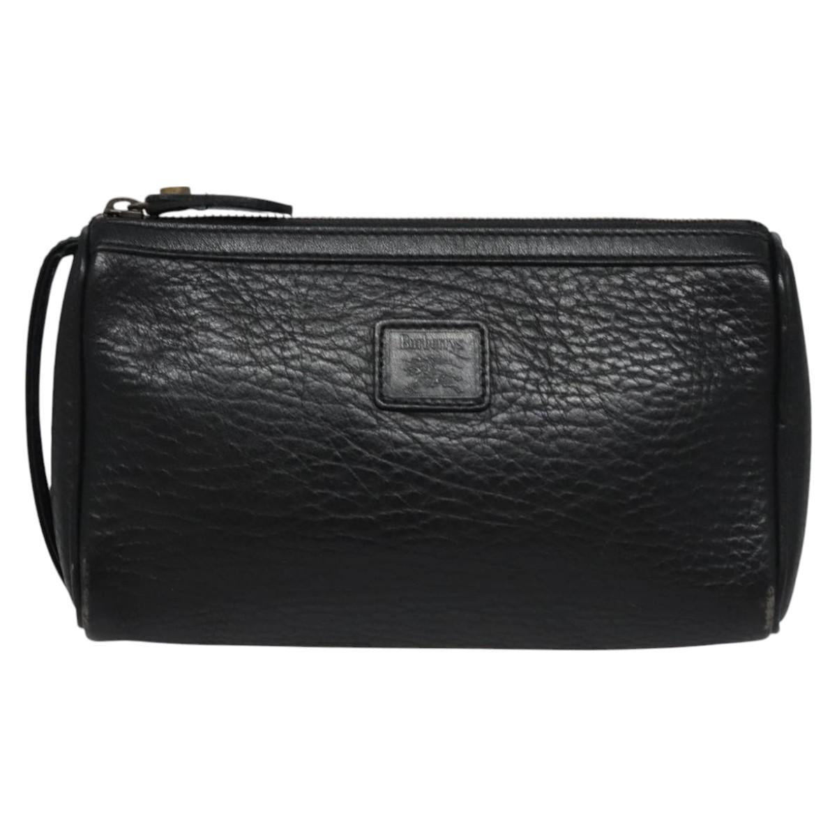 Burberry Clutch Bag Leather Black Clutch Bag 8