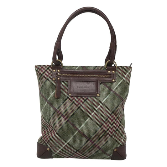 Burberry Wool Tote Bag Green