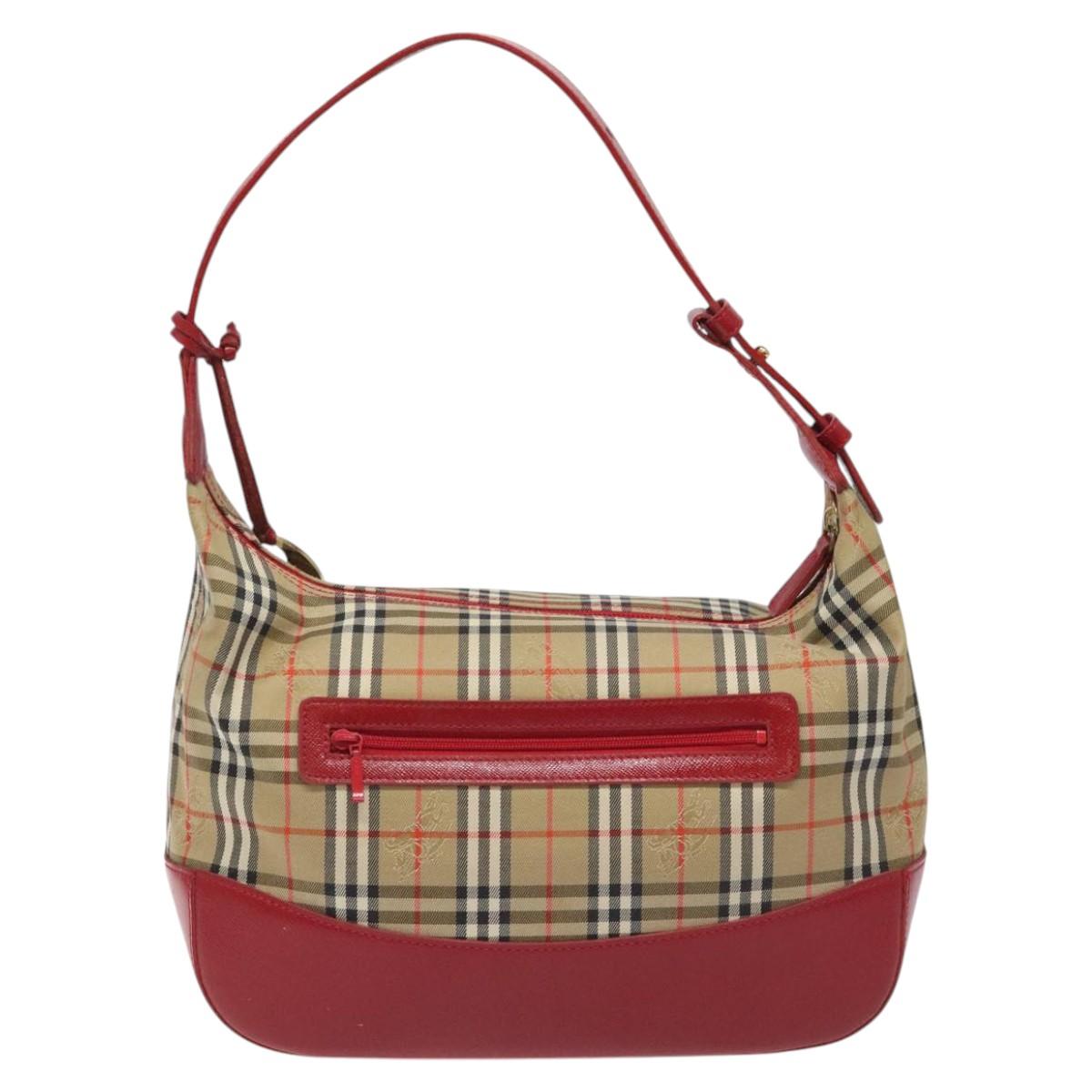 Burberry Nova Check Shoulder Bag Canvas Beige Shoulder Bag 169
