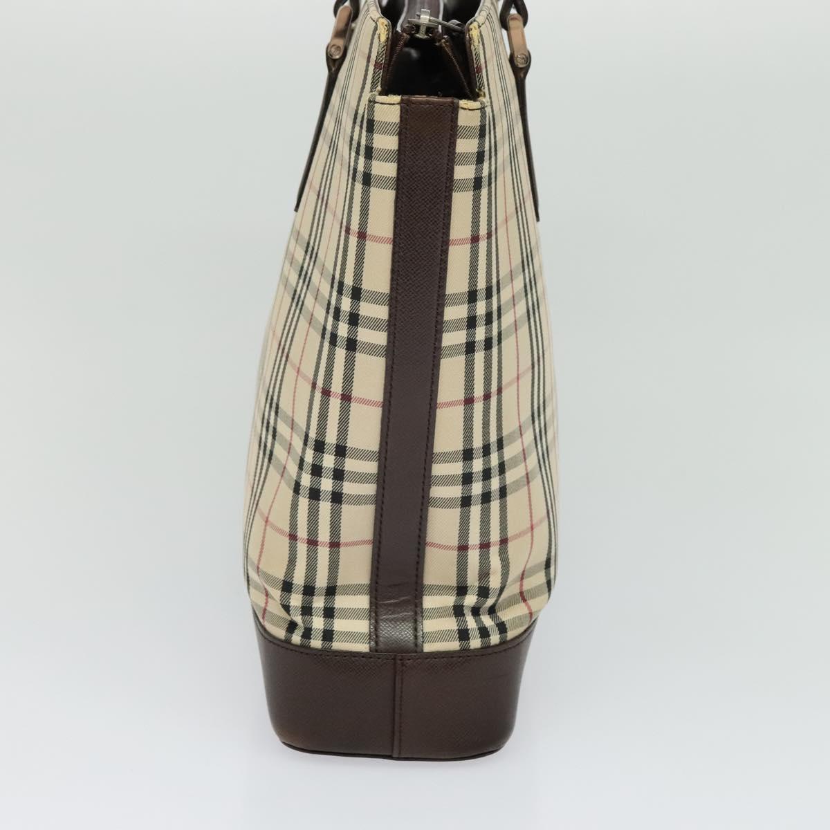 Burberry Nova Check Tote Bag Canvas Beige Tote Bag 143