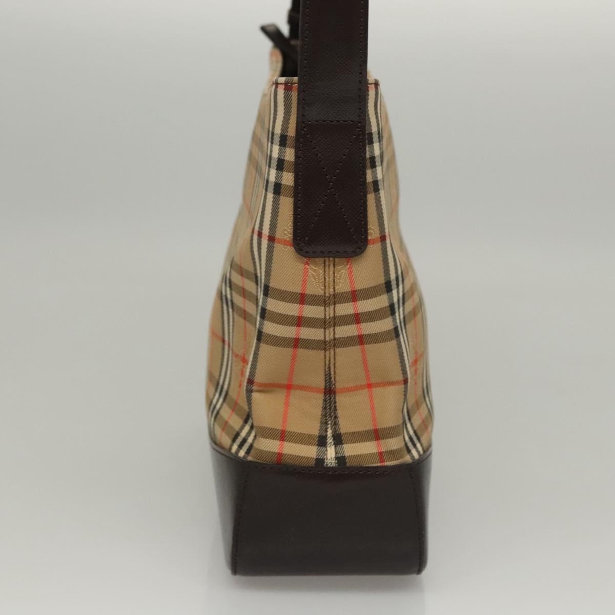 Burberry Nova Check Shoulder Bag Canvas Brown