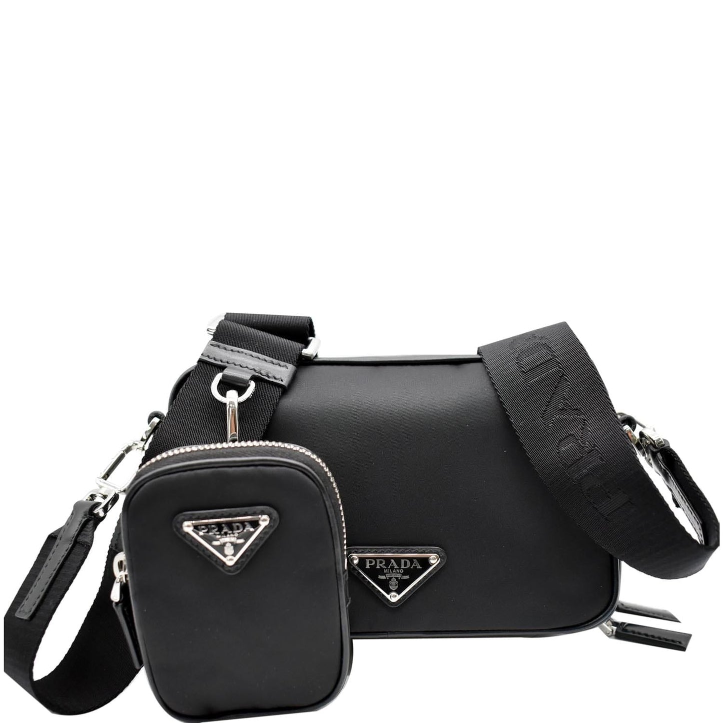 Prada Re Edition Shoulder Bag Nylon Black Shoulder Bag Black