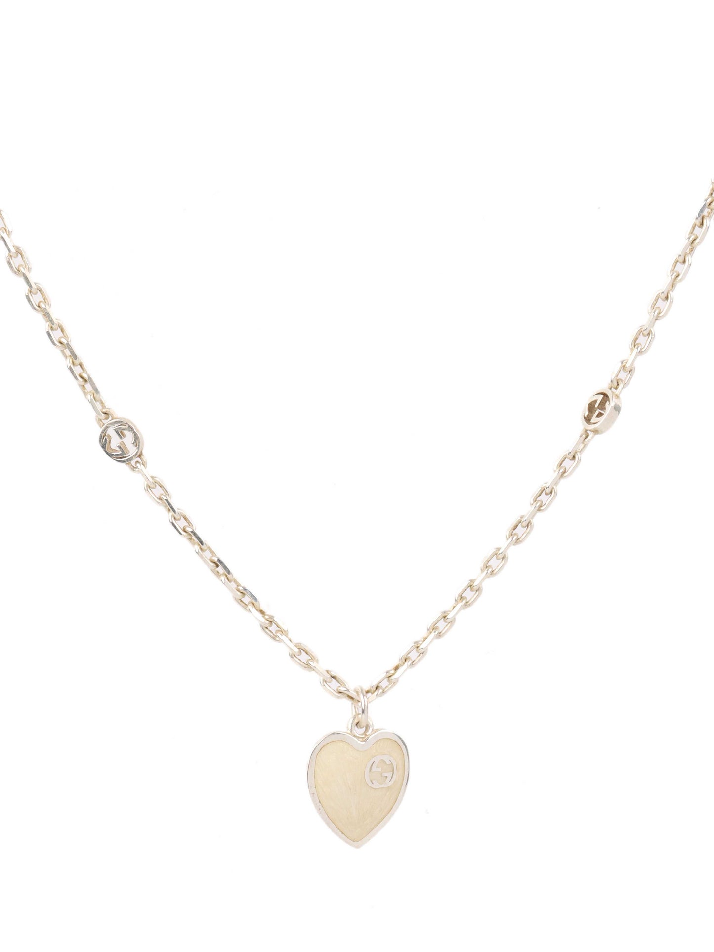 Gucci Silver Heart Necklace.