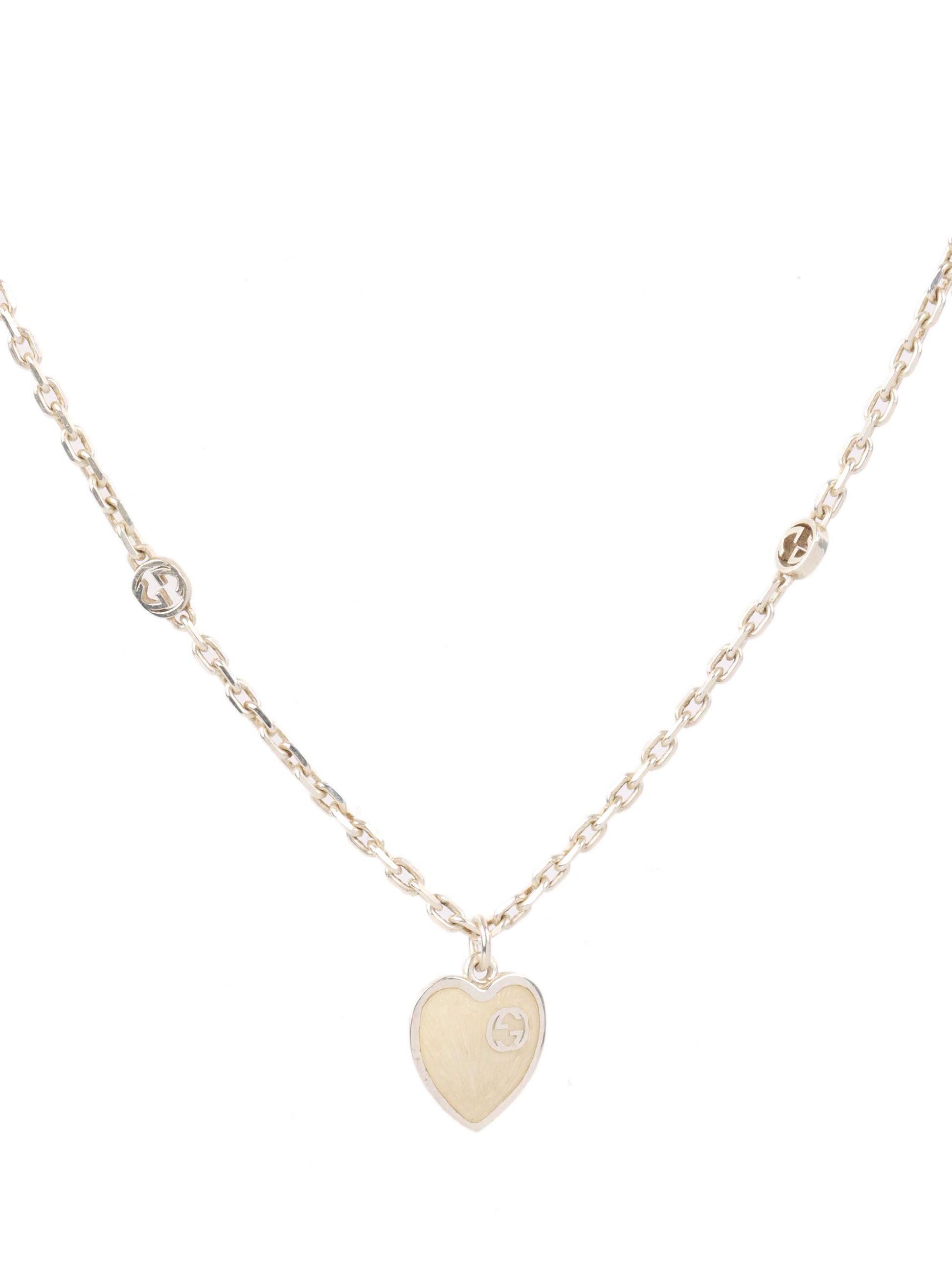 Gucci Silver Heart Necklace.