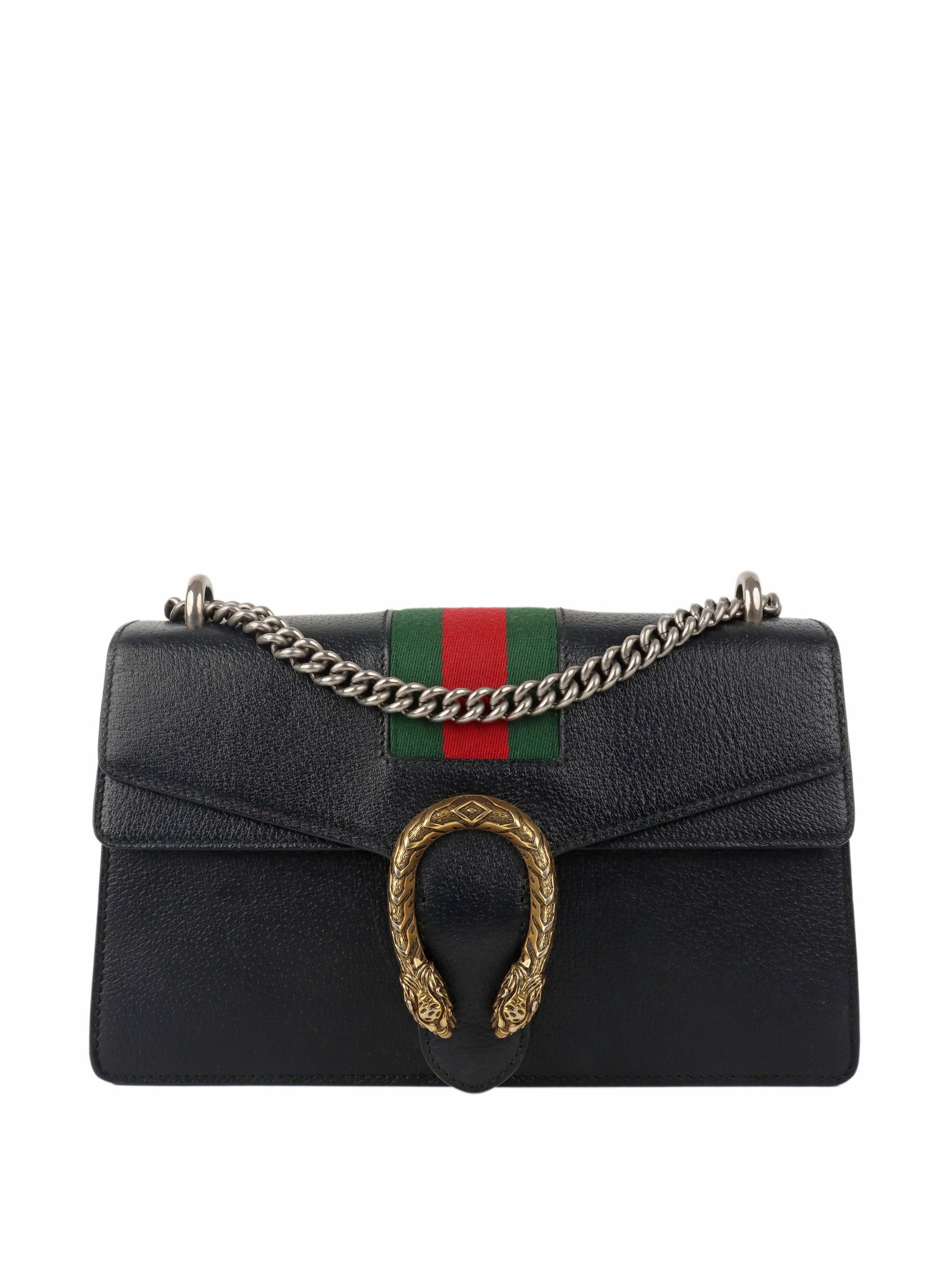 Gucci Small Black Dionysus Web Bag.
