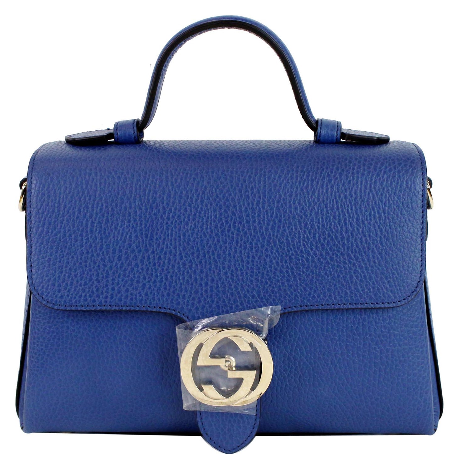 Gucci Interlocking Shoulder Bag Leather Blue
