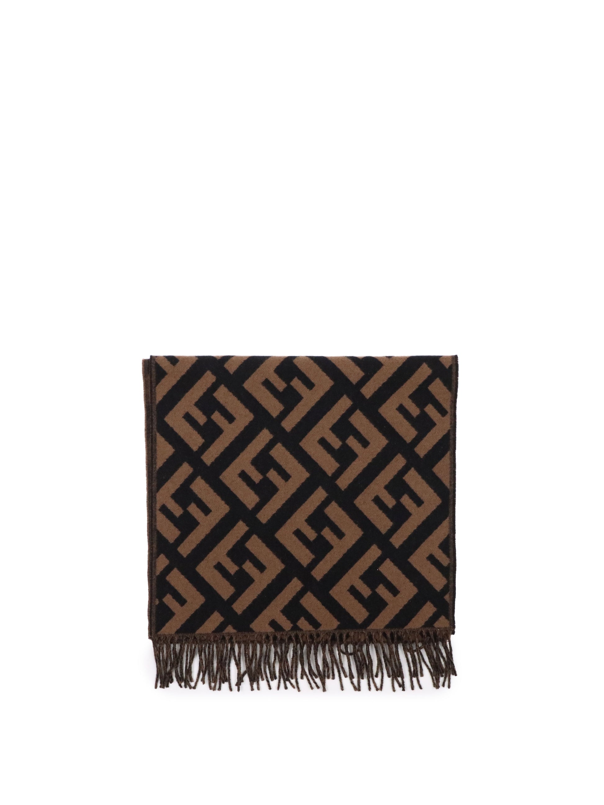 Fendi Handbag Scarf Brown Woven