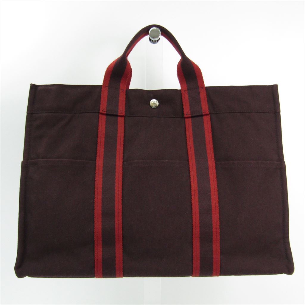 Hermes Luxury Bordeaux Herline Mm Tote ( ) Canvas Tote Bag