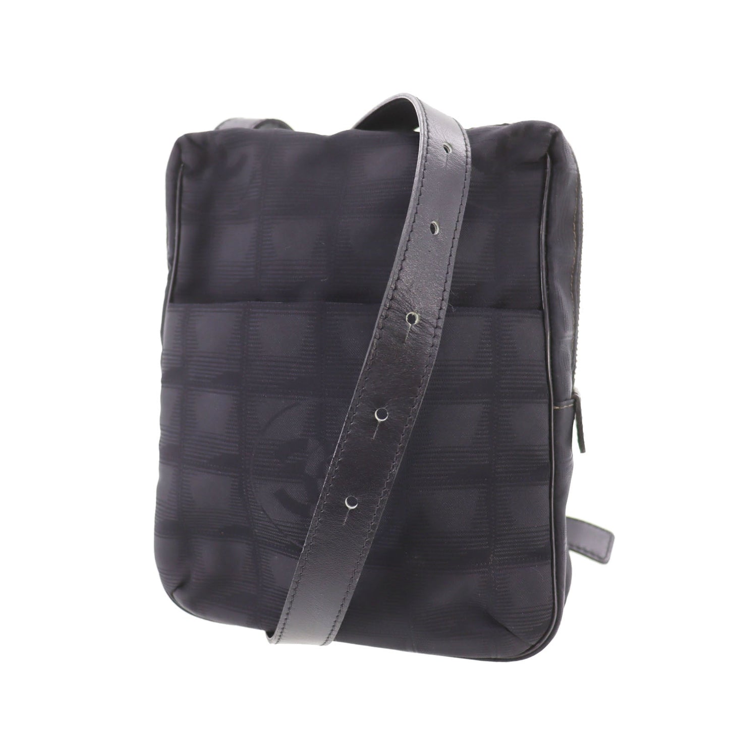 CHANEL New Travel Line  Black Shoulder Bag Nylon France   #DA742