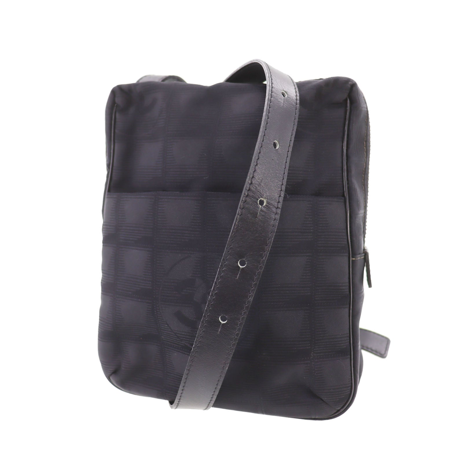 CHANEL New Travel Line  Black Shoulder Bag Nylon France   #DA742