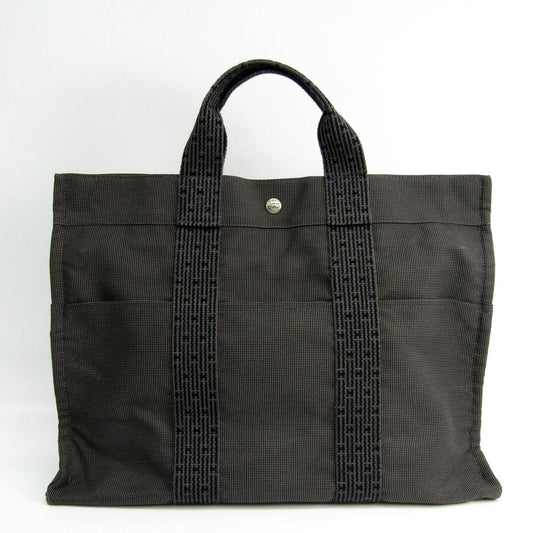 Hermes Luxury Gray Herline Mm Tote (Sha ) Canvas Tote Bag
