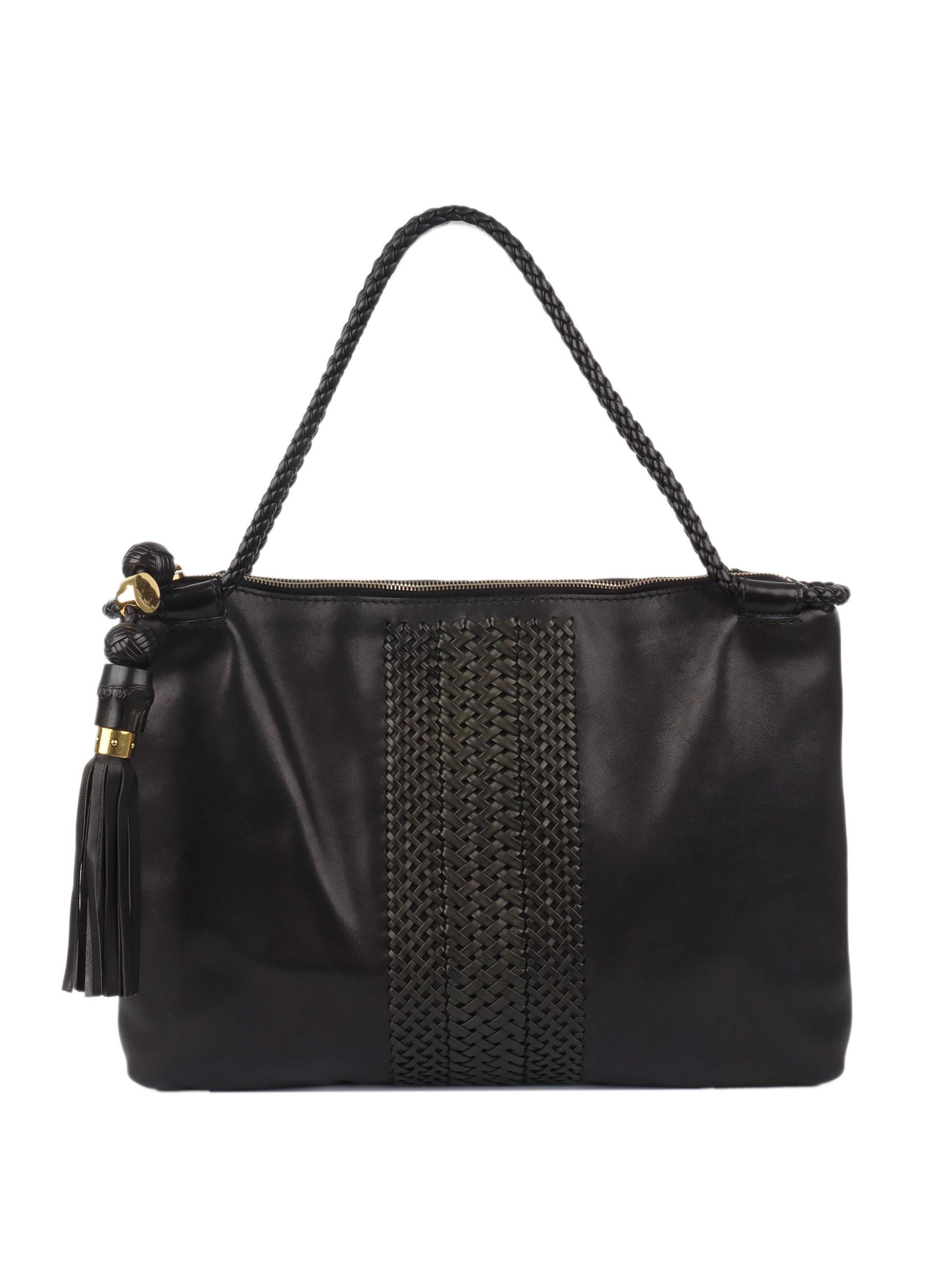 Gucci Black Leather Tote.