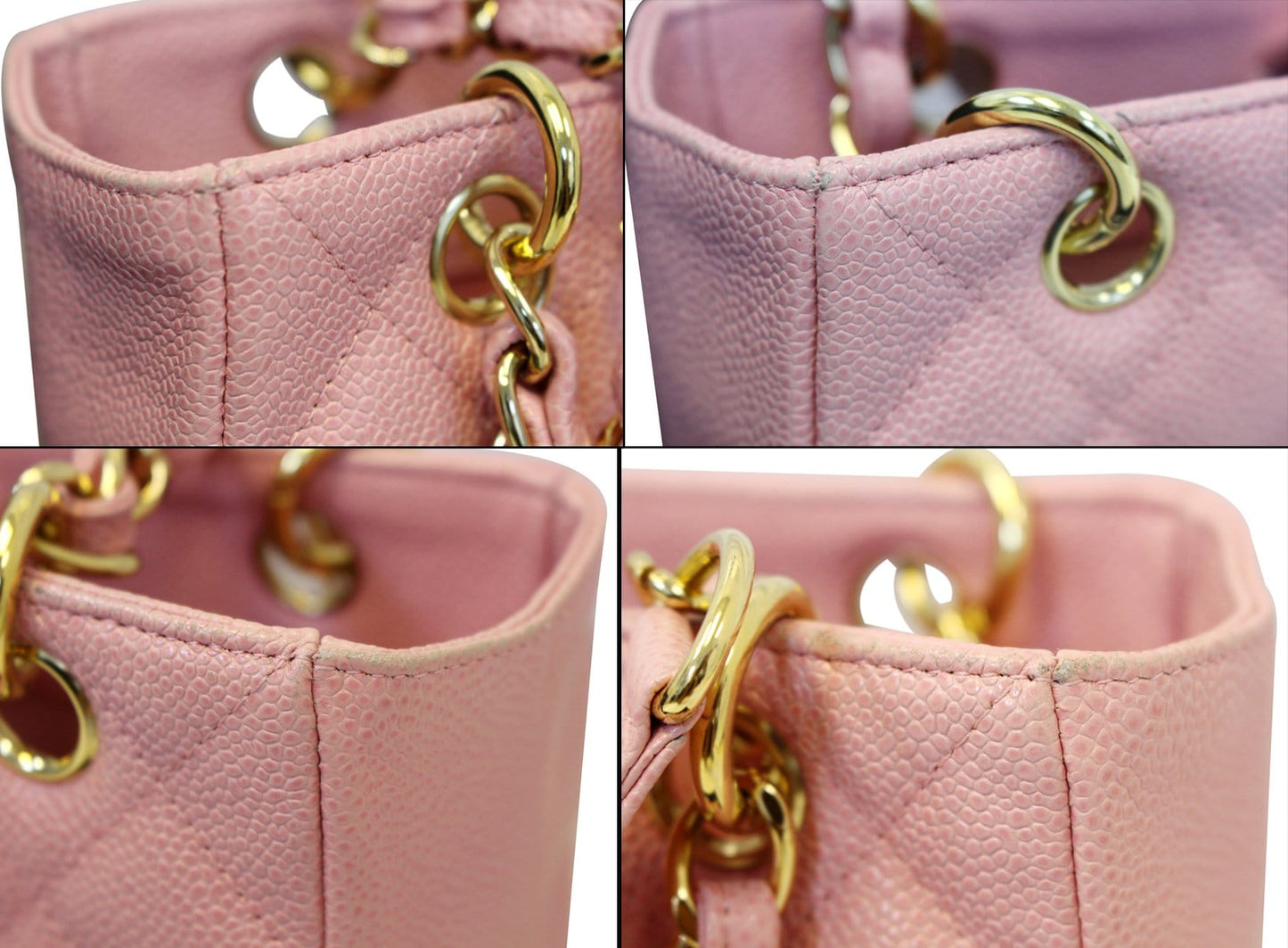 Chanel PST Petit Shopping Caviar Leather Pink Travel Bag