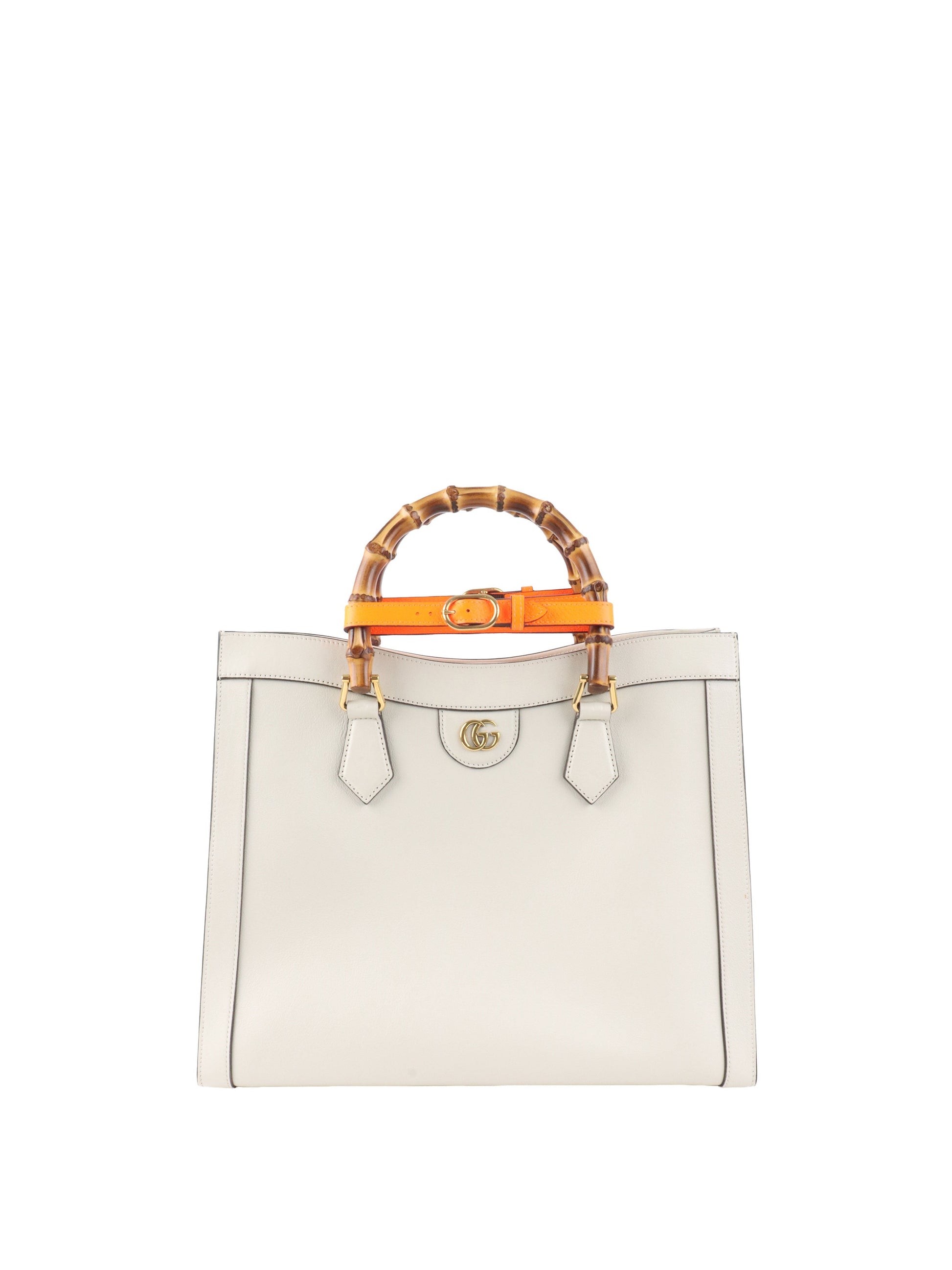Gucci White Diana Large Tote Bag
