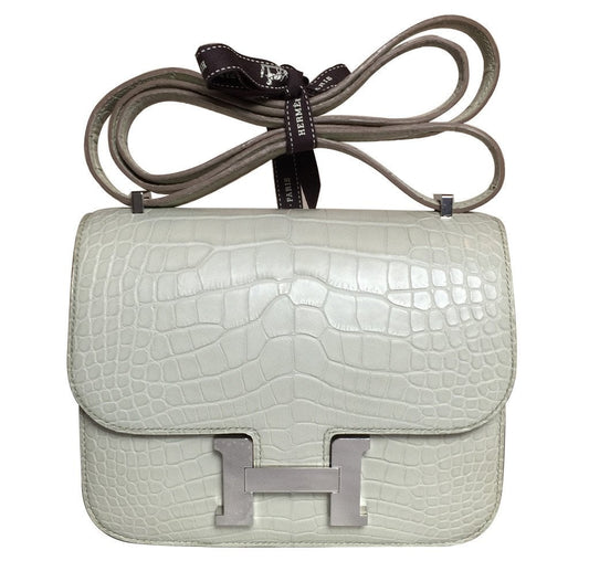 Hermes Luxury Constance Bag Beton Alligator Phw Travel Bag