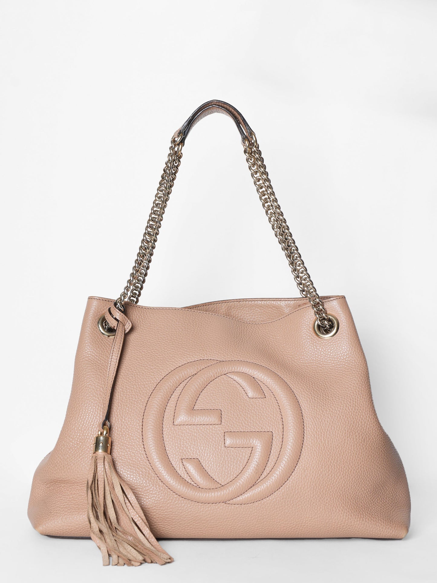 Gucci Old Rose Leather Soho Tote Bag