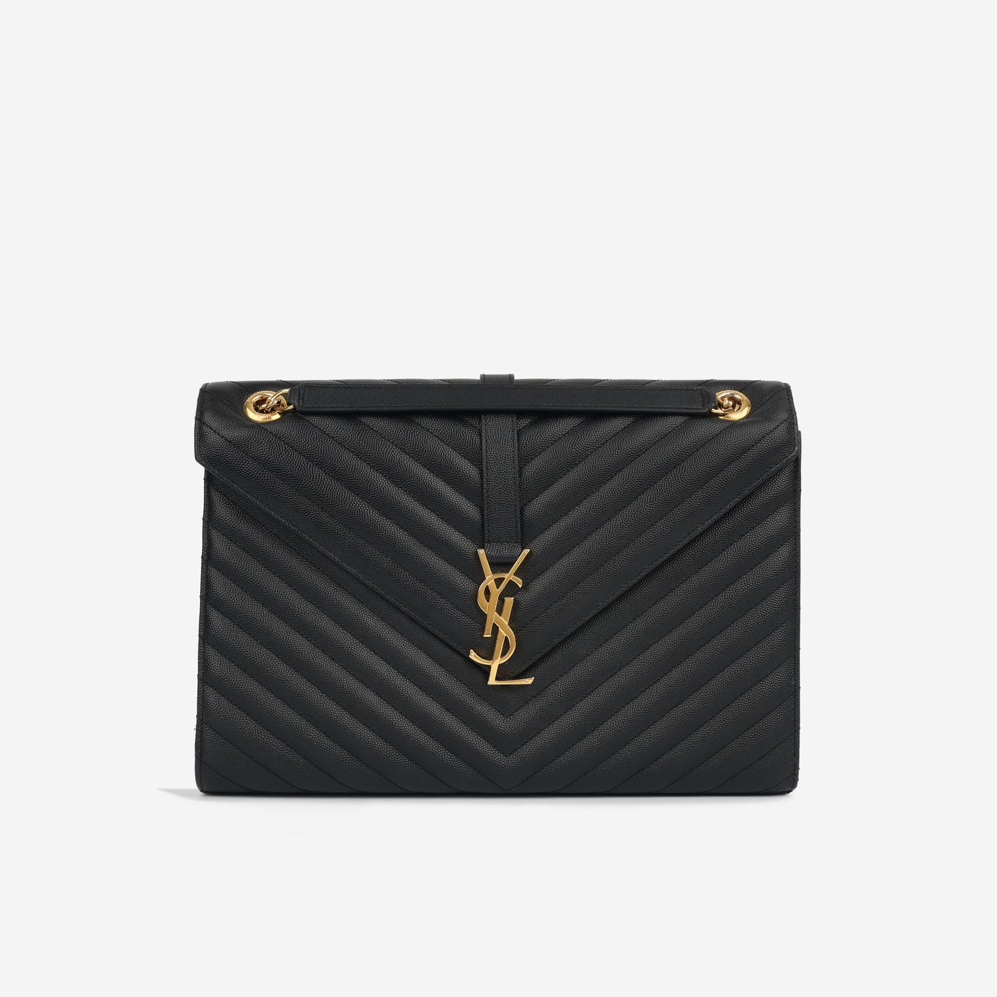 YSL Saint Laurent Envelope Bag Large Crossbody Bag Grained Ghw 2