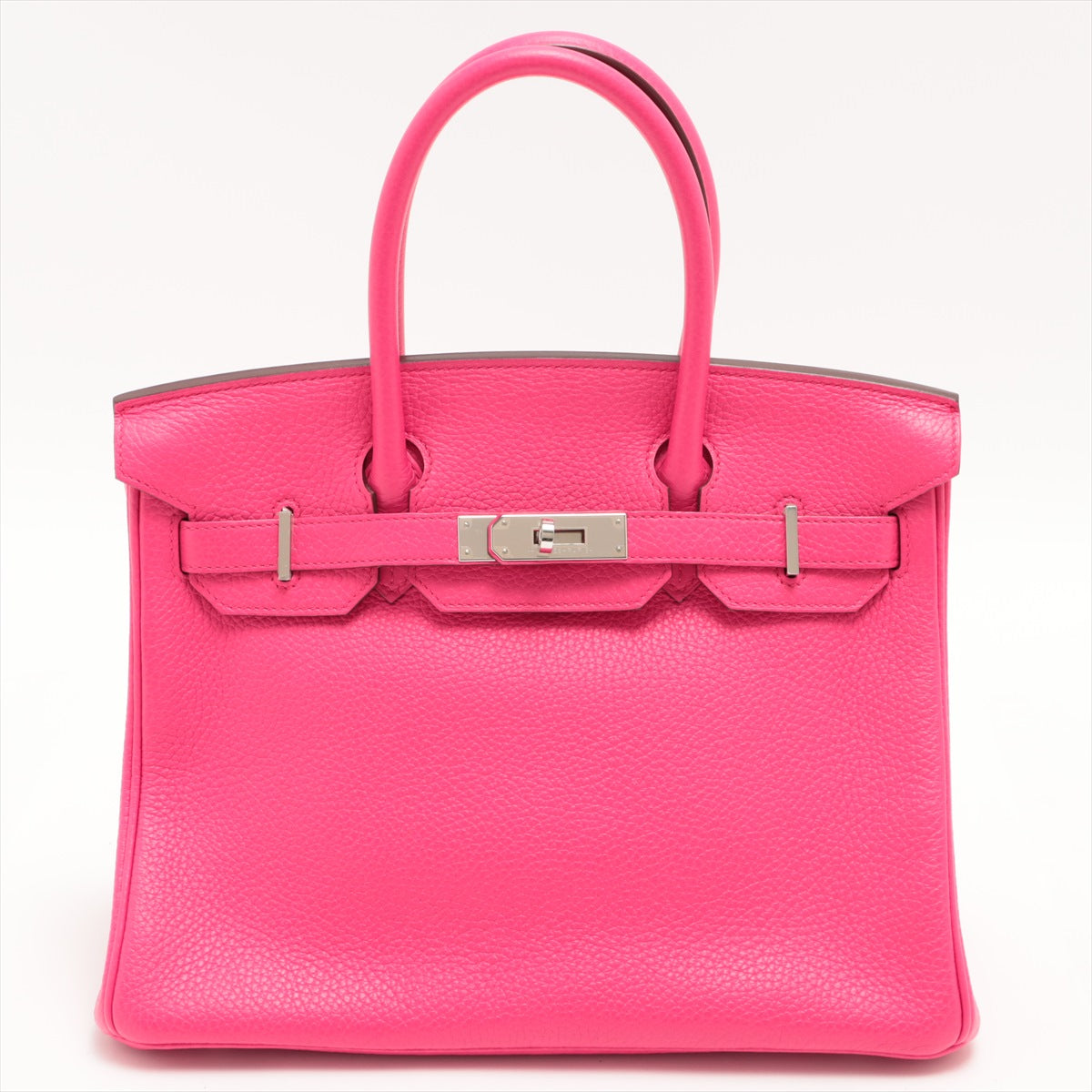 Hermes Luxury Birkin Taurillon Clemence Rose Handbag Travel Bag