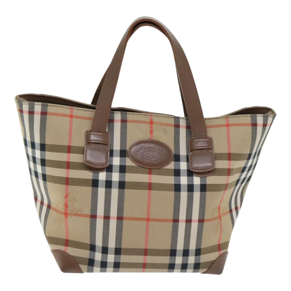 Burberry Nova Check Tote Bag Canvas Beige Tote Bag 127