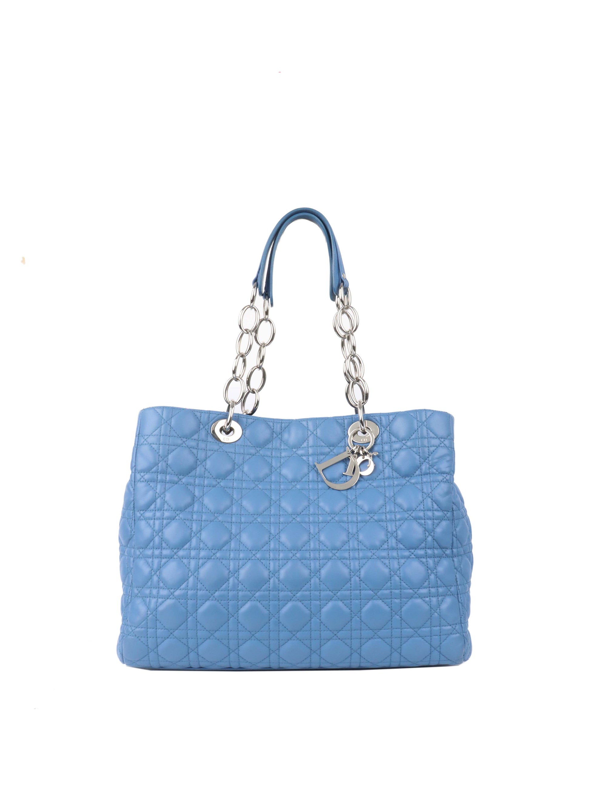 Dior Tote Bag Cannage Soft Shopping Tote Blue Large