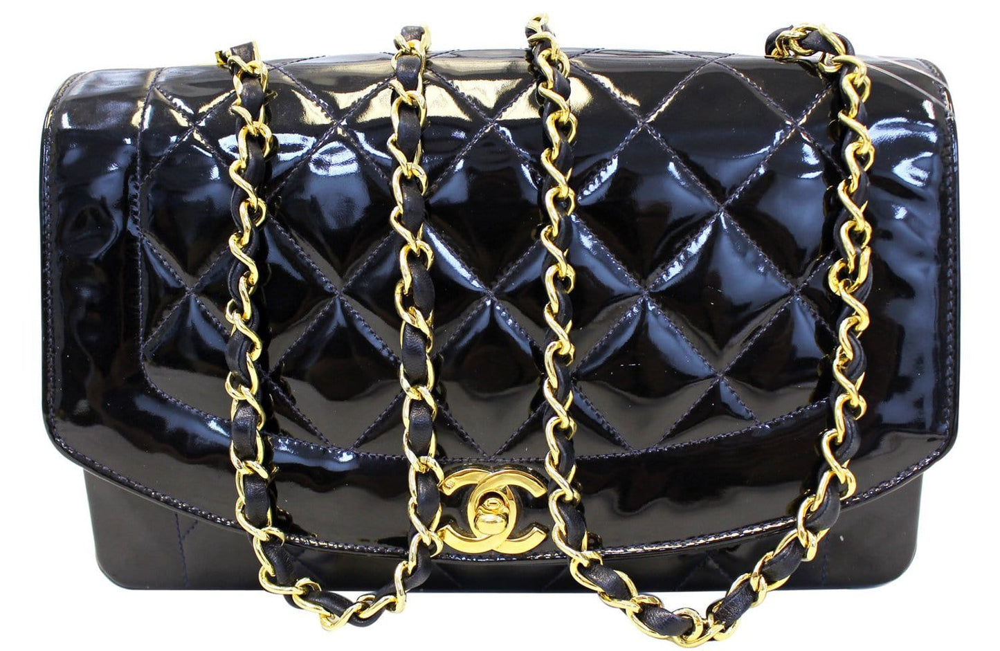 Chanel Enamel Matelasse CC Logo Black Travel Bag