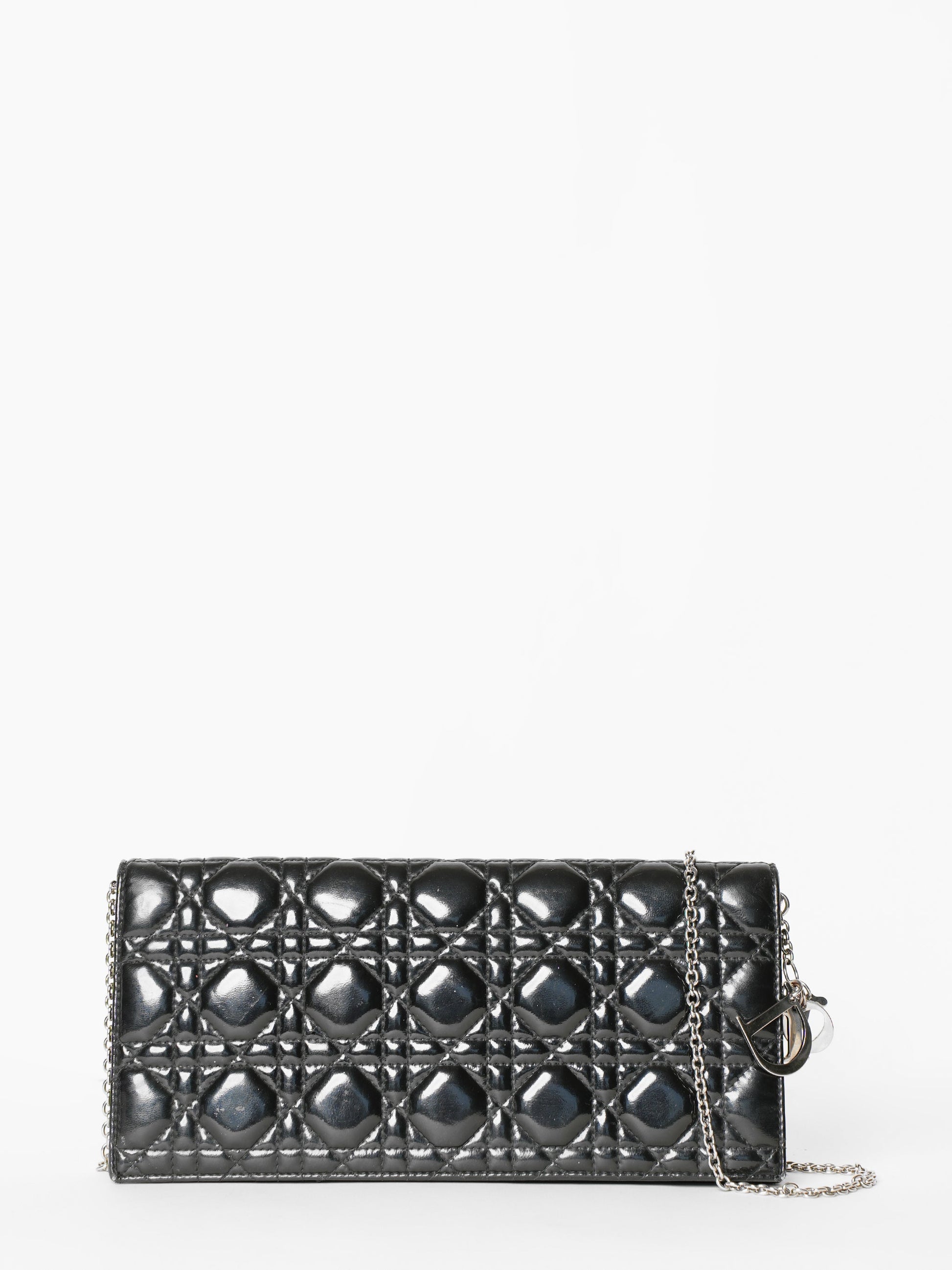 Dior Clutch Bag Christian Cannage Clutch Black