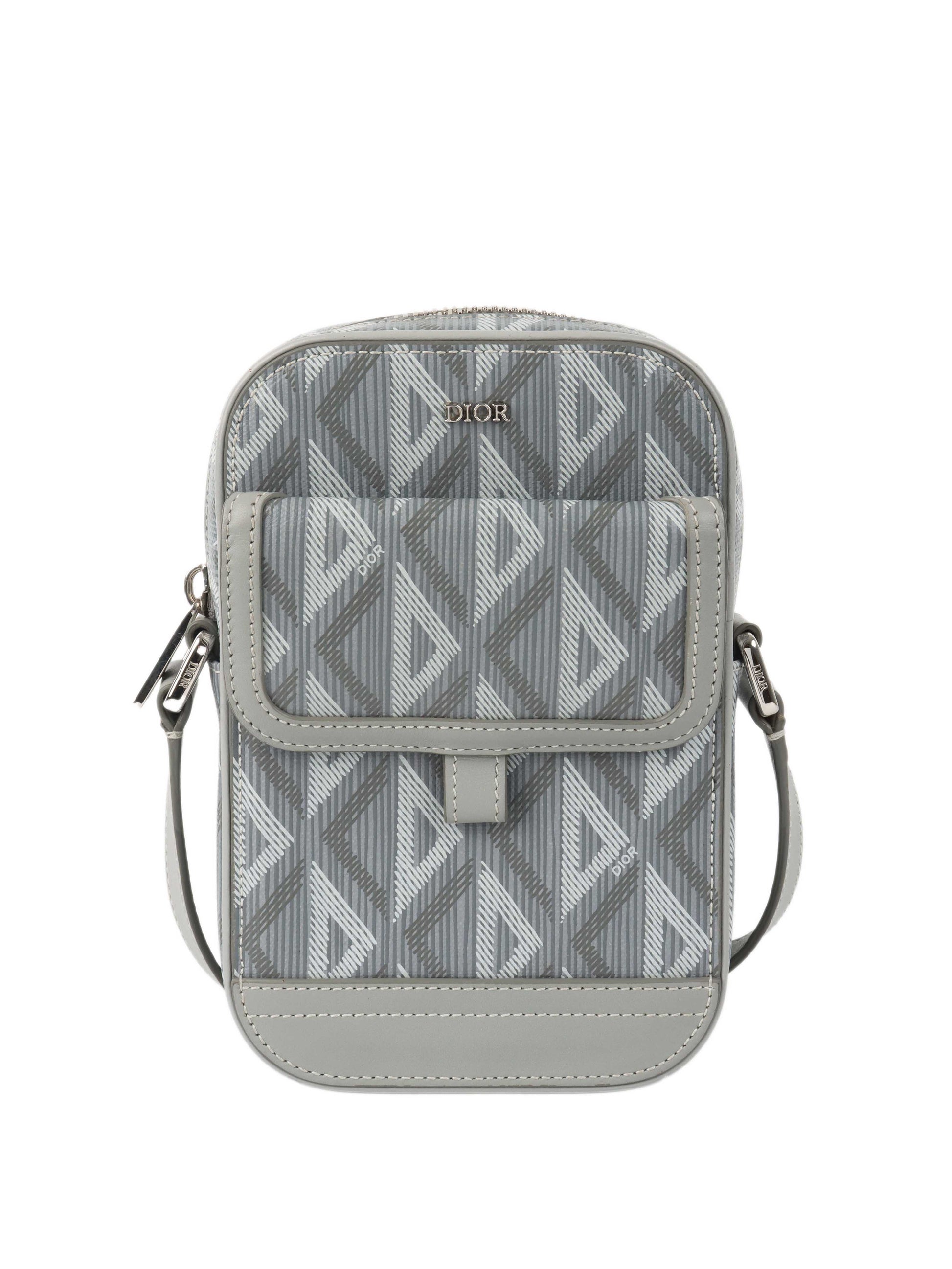 Dior Crossbody Bag 'Hit The Road' Vertical Crossbody Pouch Silver