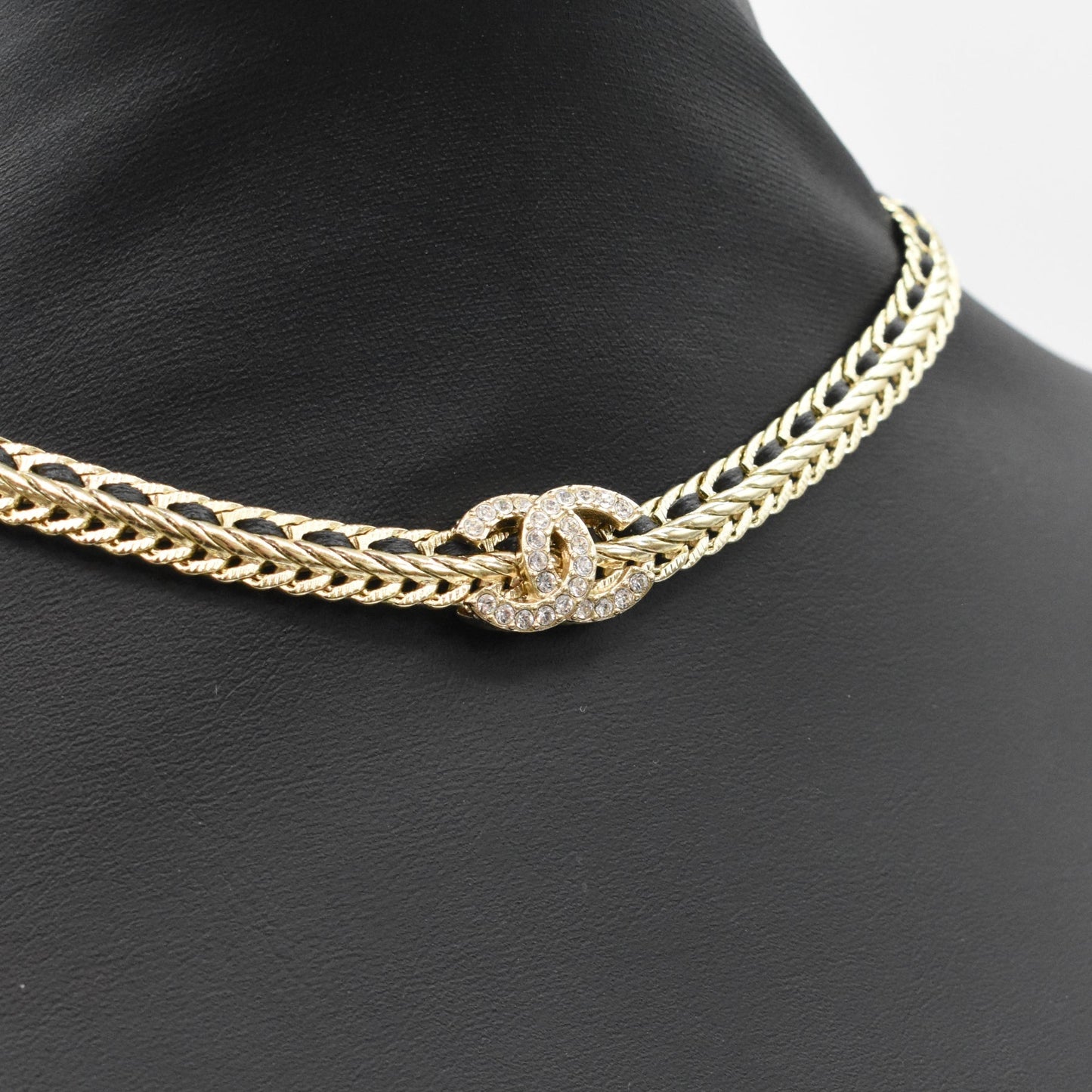 Chanel Crystal CC Choker Necklace