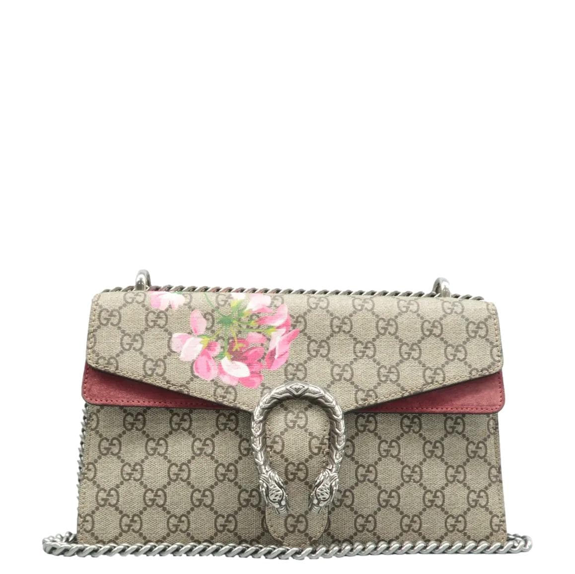 Gucci Dionysus Blooms Supreme Shoulder Bag Canvas Beige