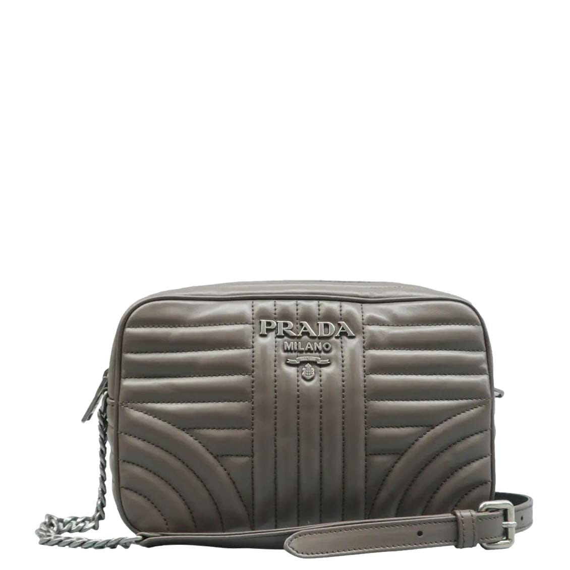 Diagramme Crossbody Bag Clay Grey Leather