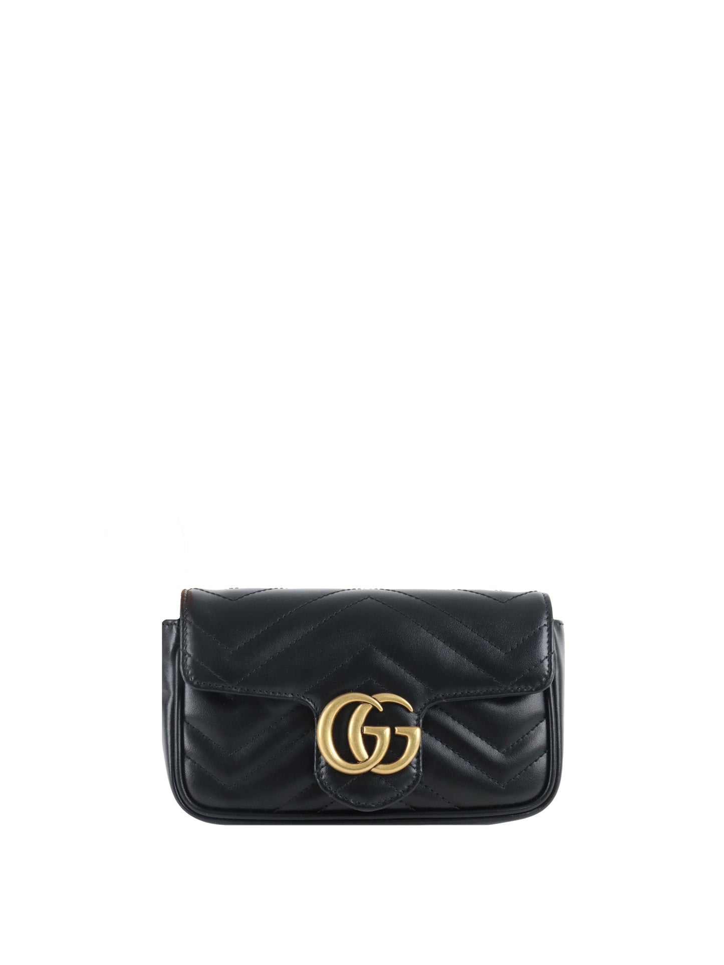 Gucci Super Mini Black Marmont Bag.