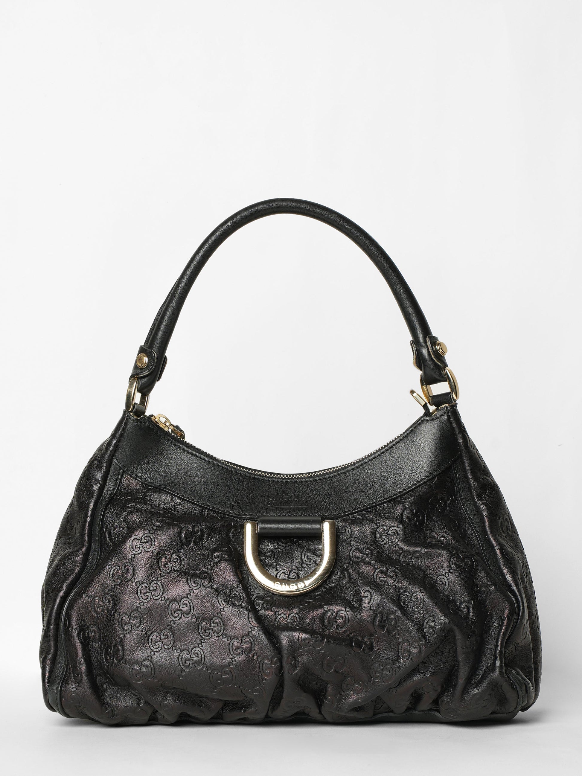 Gucci GG Leather Abbey D-Ring Small Hobo Bag