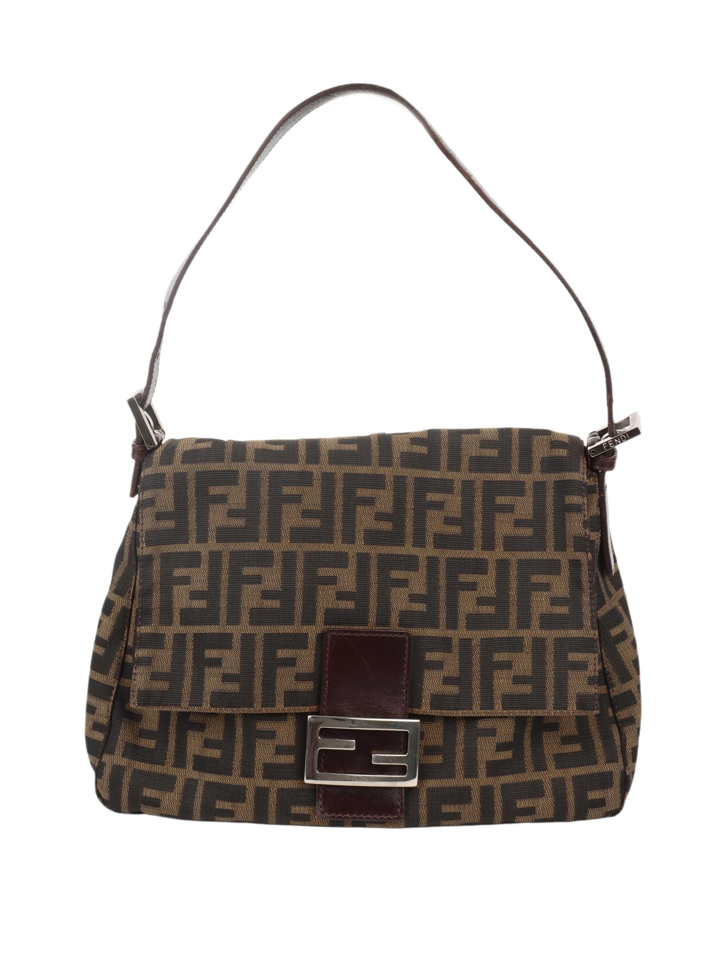 Fendi Handbag Zucca Mamma Baguette Shoulder Bag