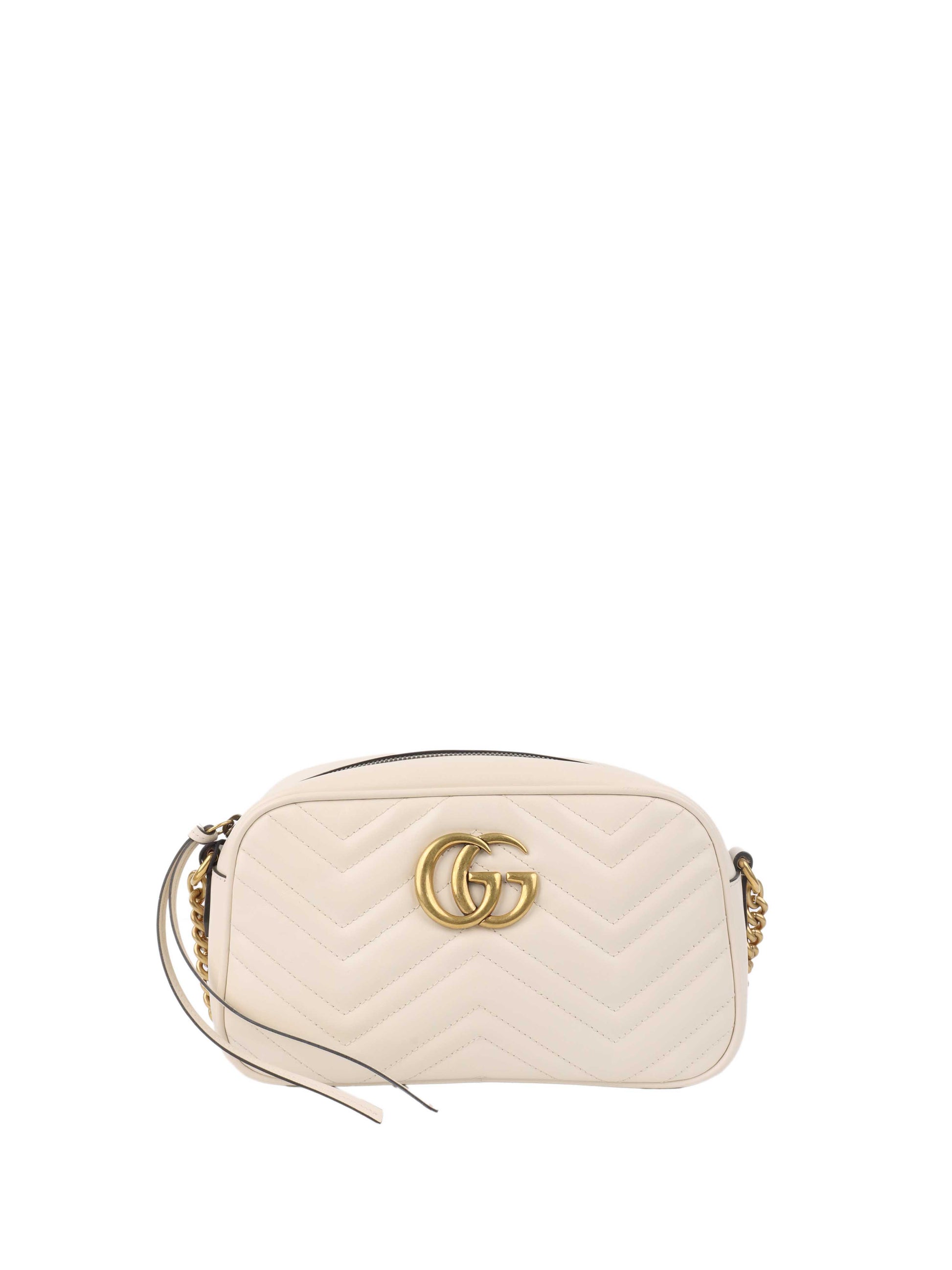 Gucci Small White Marmont Camera Bag
